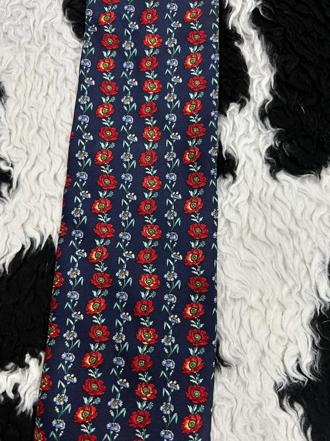 Tie Rack Red Flowers Tie