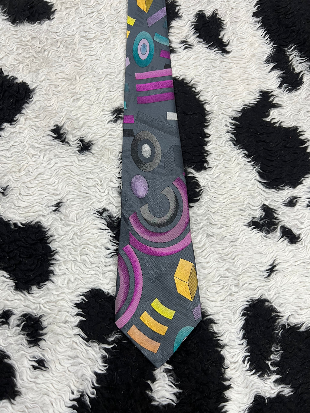 Montagu Grey Abstract Tie