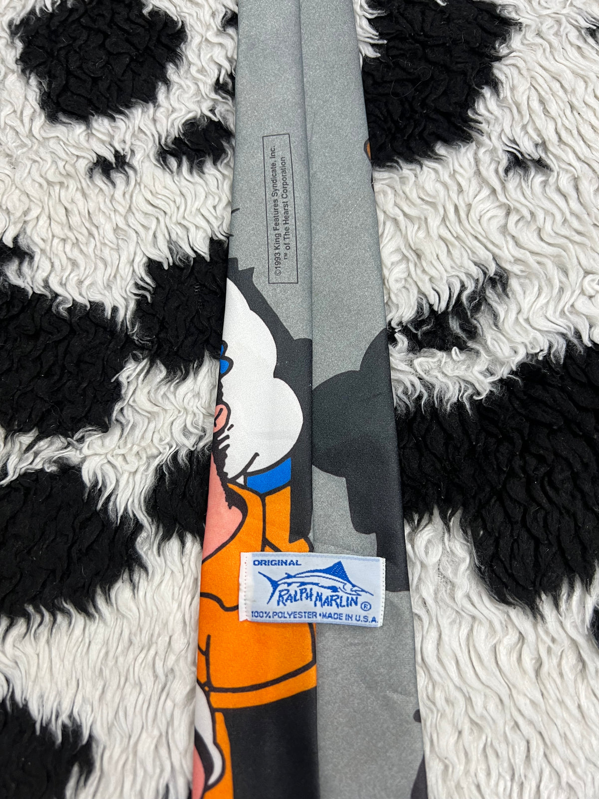 Vintage 1993 Ralph Marlin Popeye The Sailor Tie