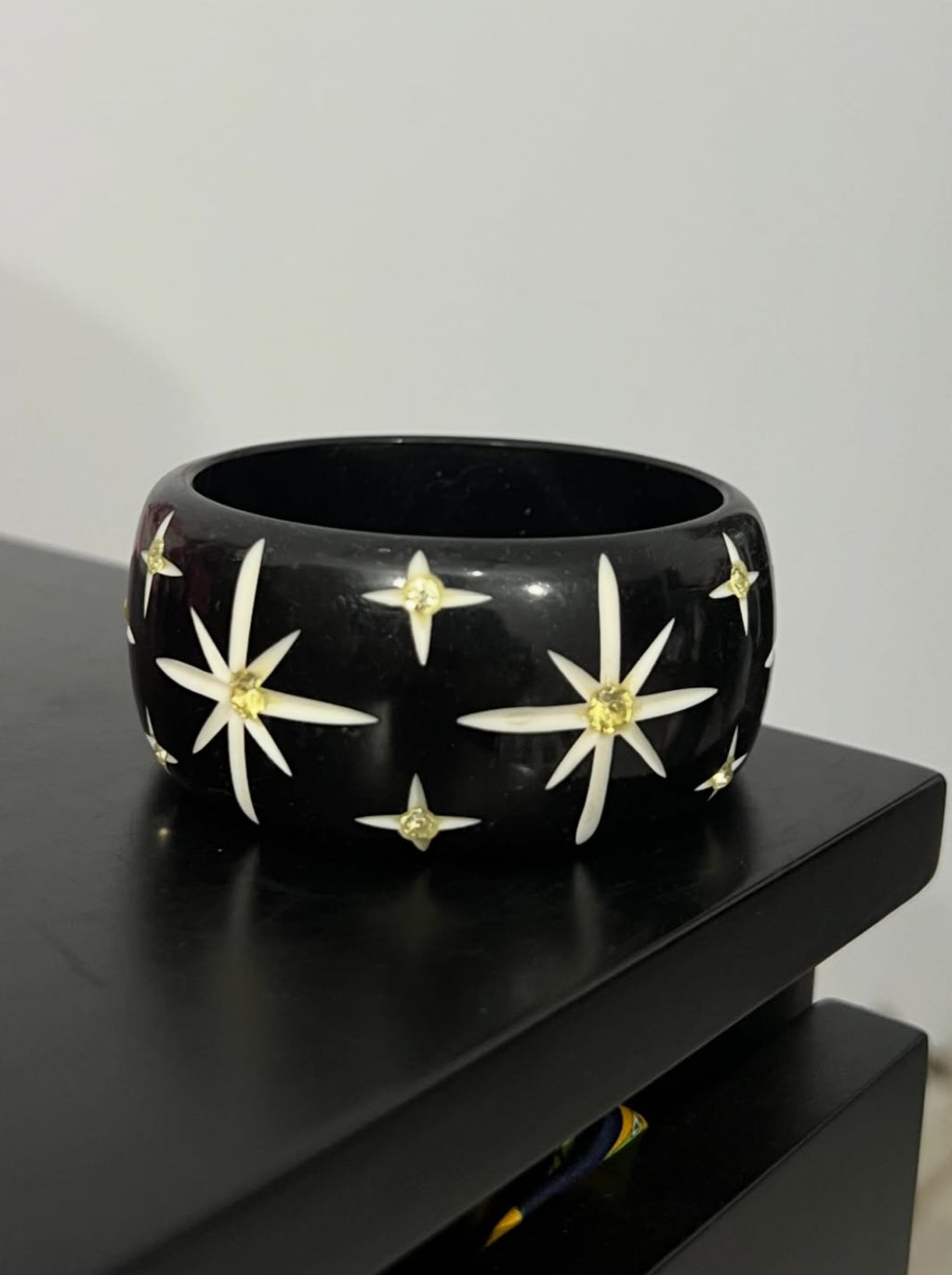 Black Sparkle Stars Bangle