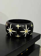 Black Sparkle Stars Bangle
