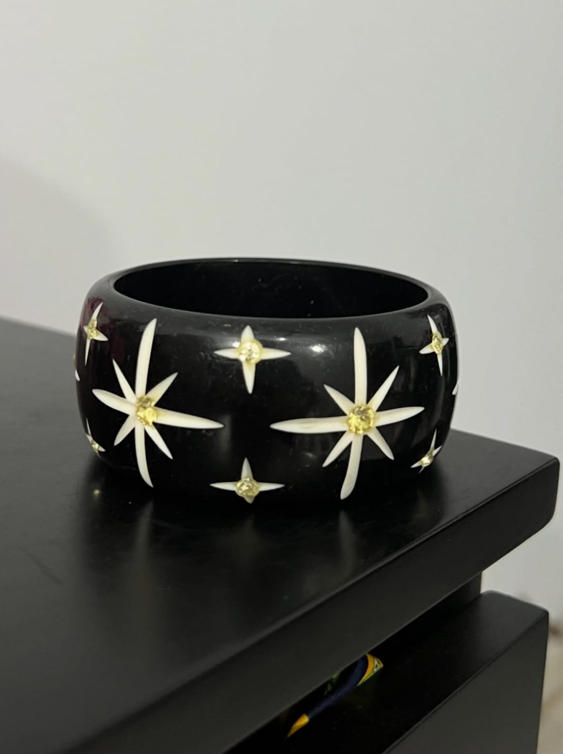 Black Sparkle Stars Bangle