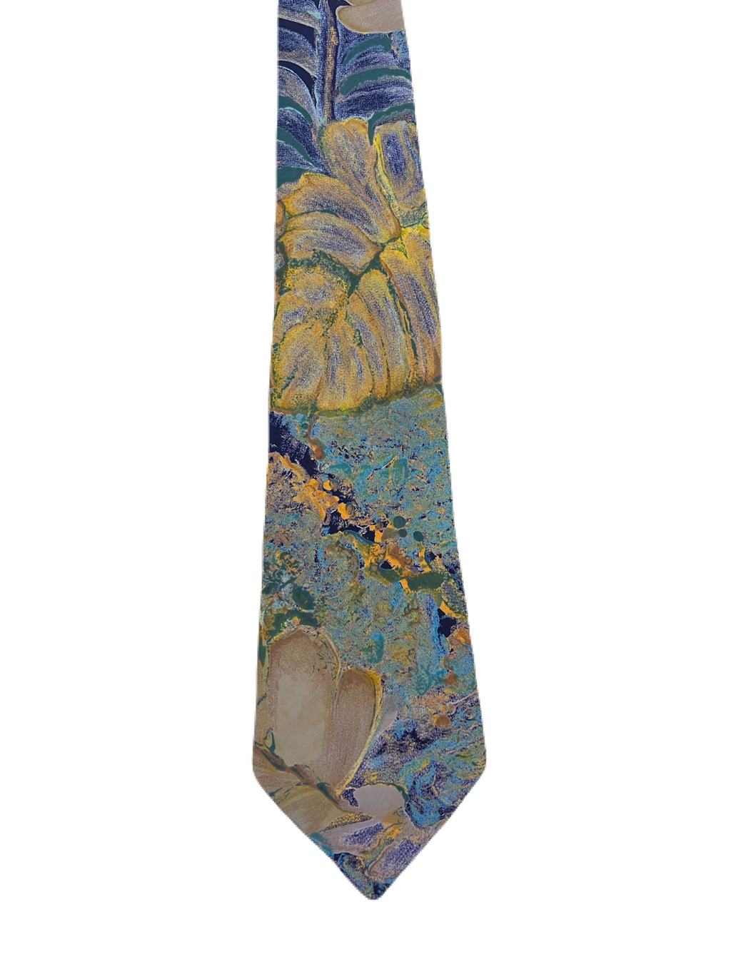 Folkespeare Leaves Abstract Tie