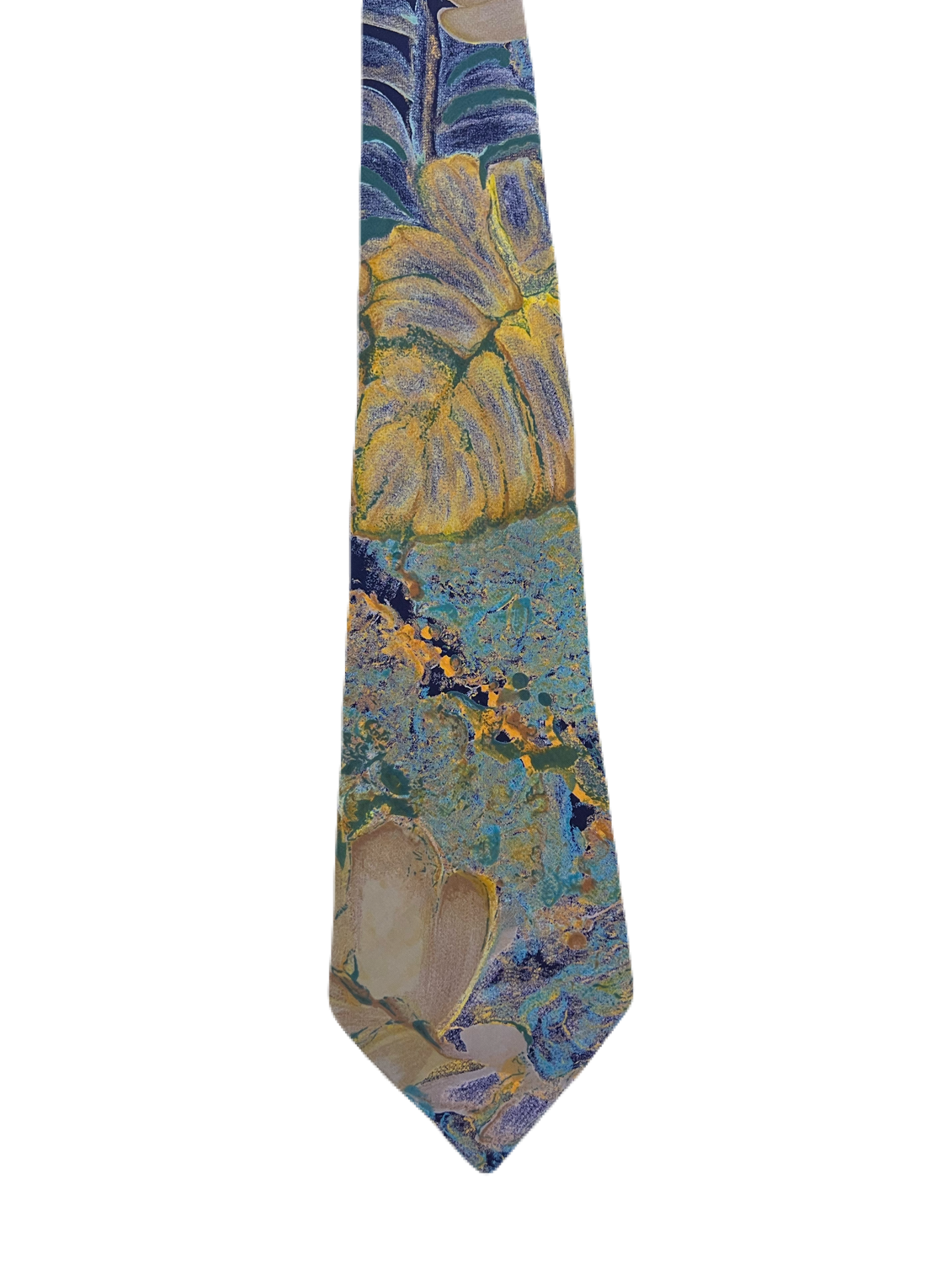 Folkespeare Leaves Abstract Tie