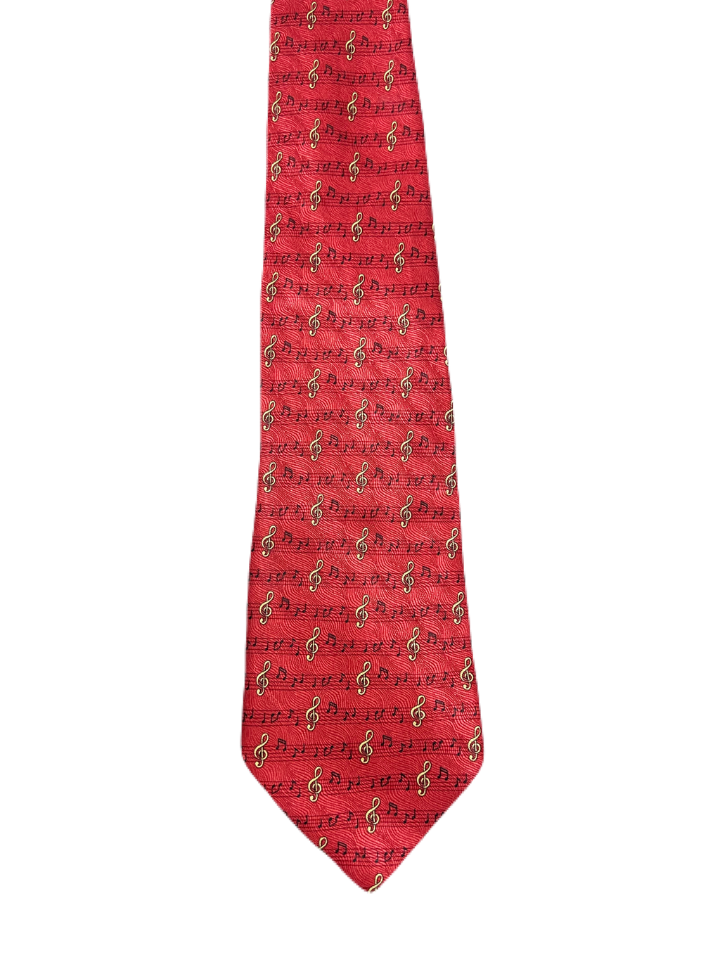 Red Musical Sheet Tie