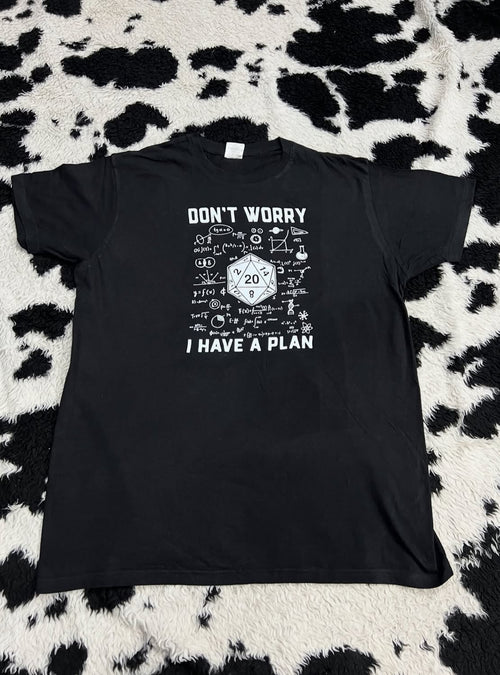"Don't Worry, I have a Plan" Tee (Large)