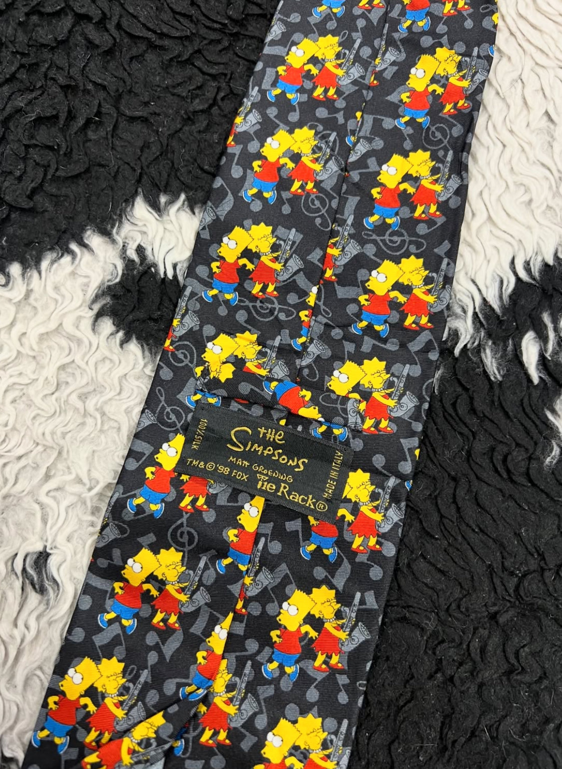 Vintage 1998 Bart & Lisa Simpson Dancing Tie