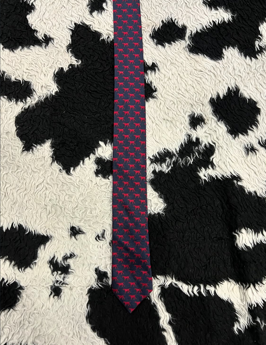 Narrow Red Dogs Tie
