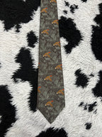 Fully Embroidered Flying Mallards Tie