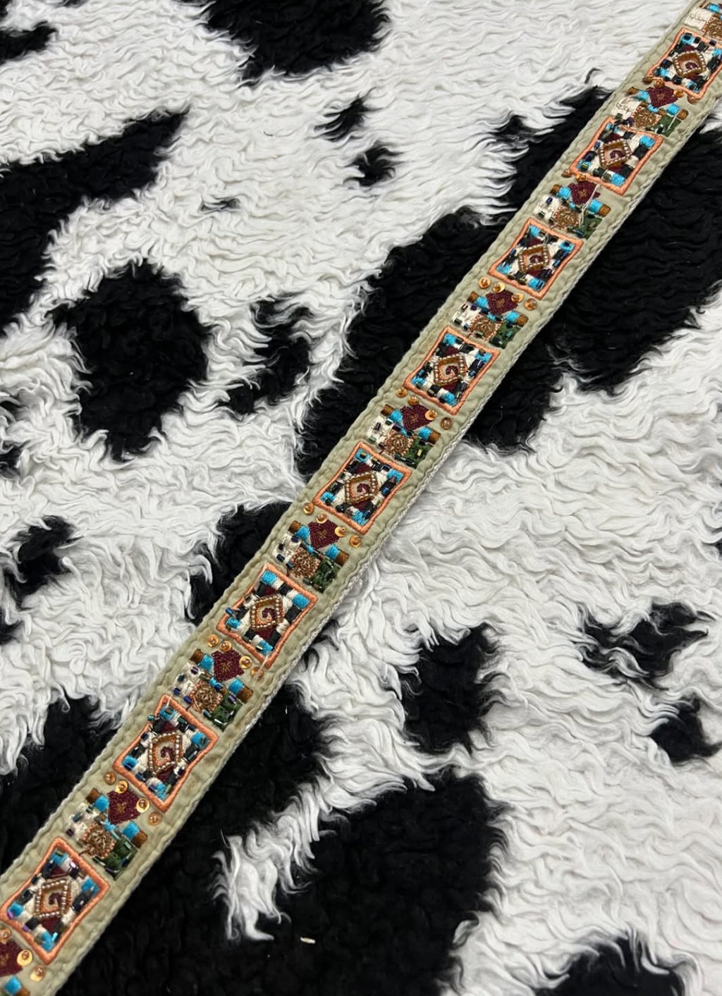 Beaded Canvas Belt