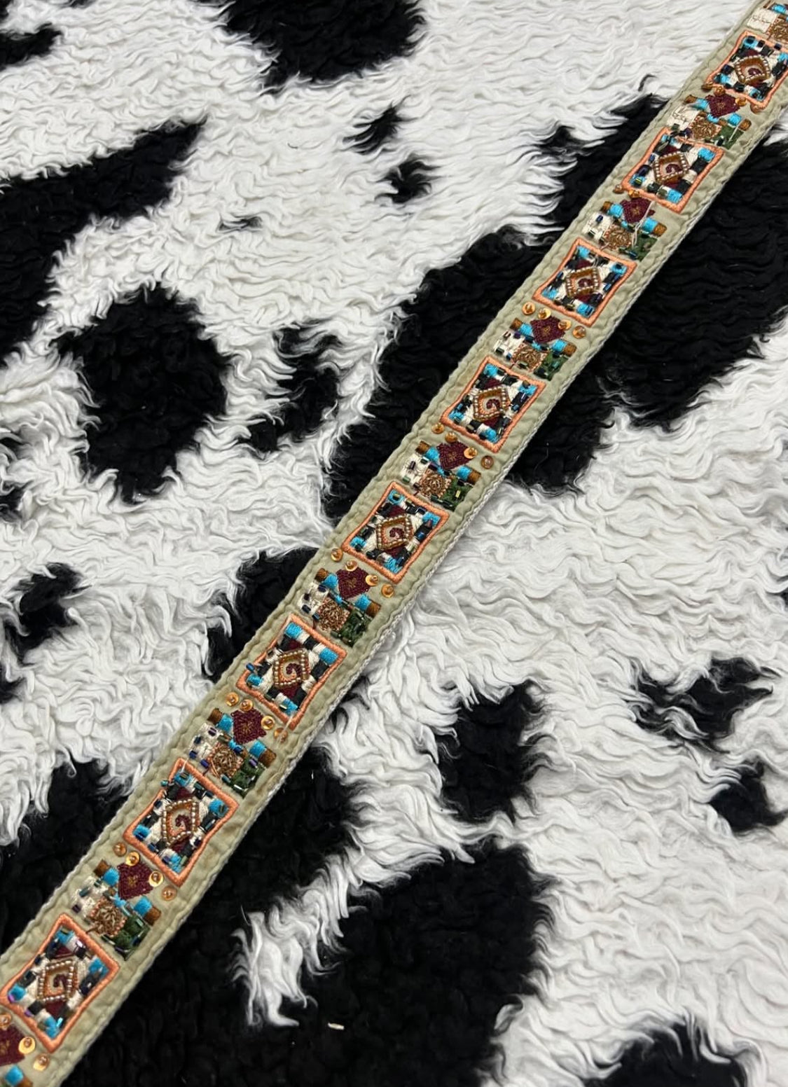 Beaded Canvas Belt