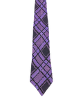 Commodore Purple Checkered Embroidered Tie