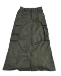 Green Zipper Cargo Skirt