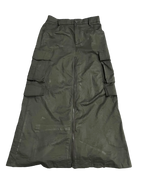 Green Zipper Cargo Skirt