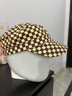 Brown & Beige Checkered Cap