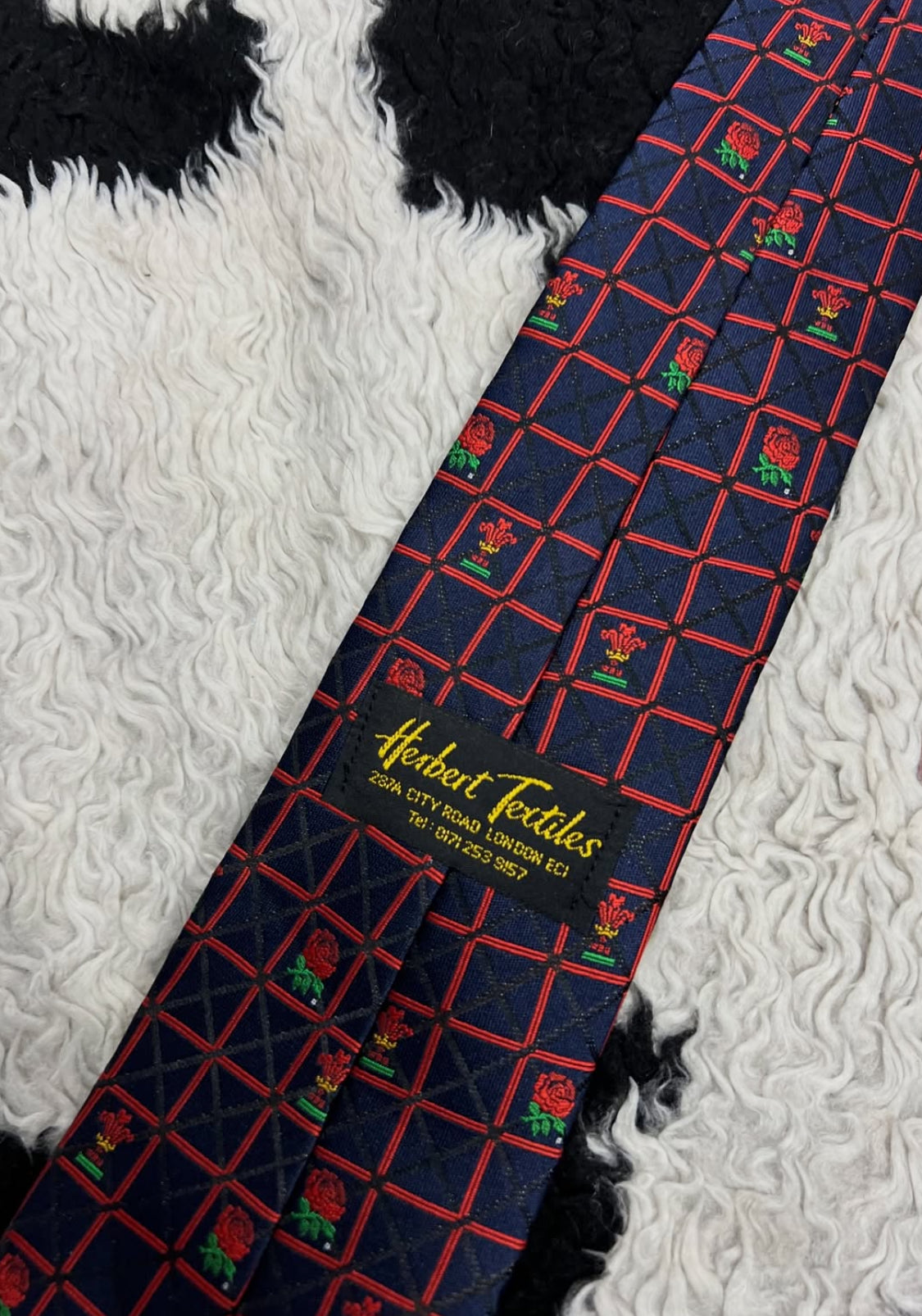 Embroidered Roses Tie