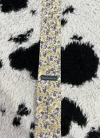 Narrow Purple & Yellow Flowers Ties