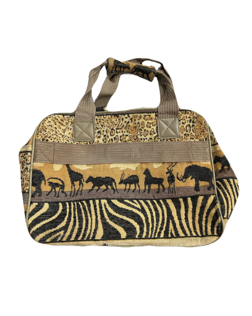 Safari Animals Embroidered Bag
