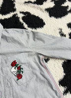 Skull Embroidered Buttonup