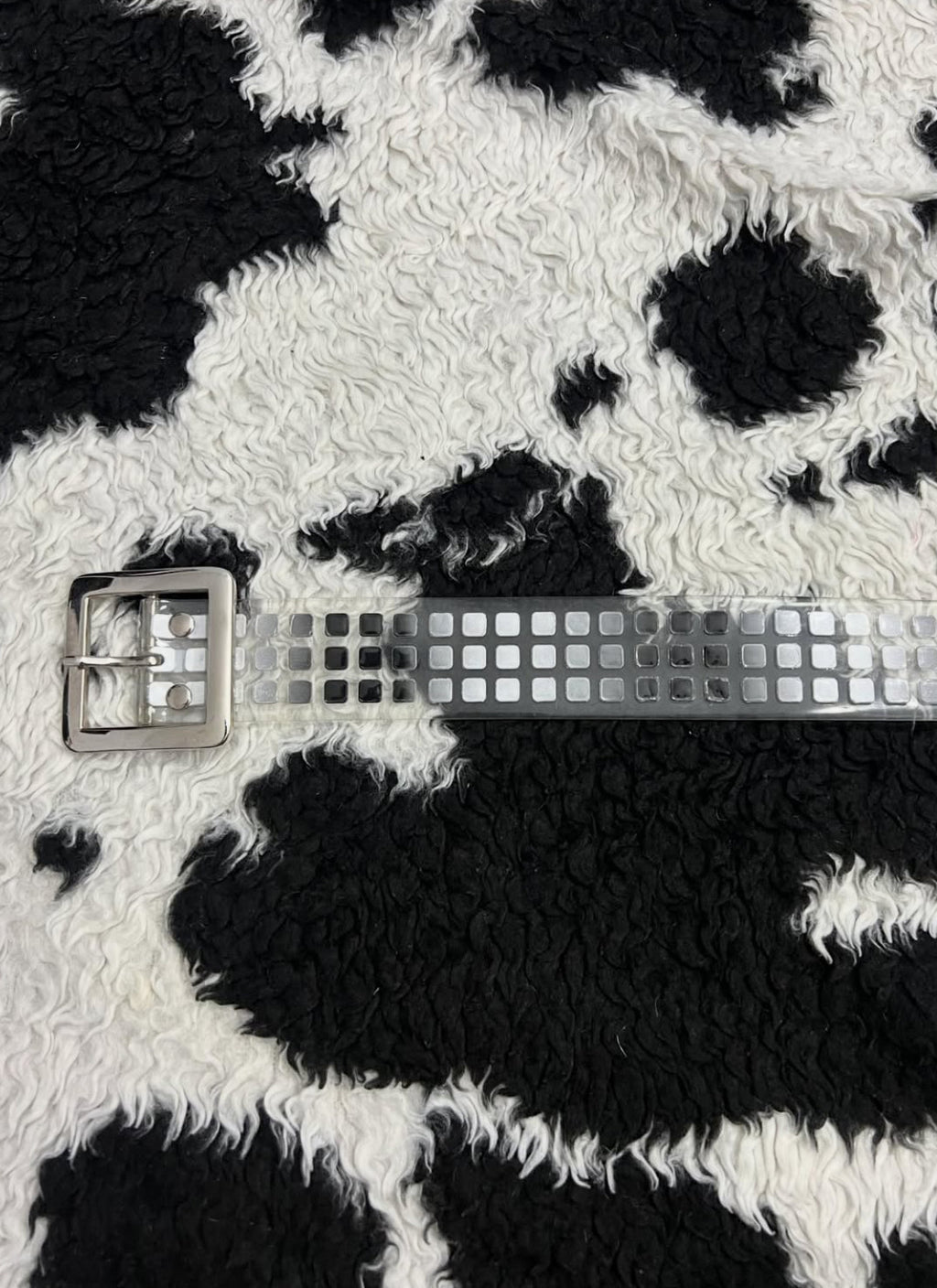 Transparent Black & White & Grey Belt