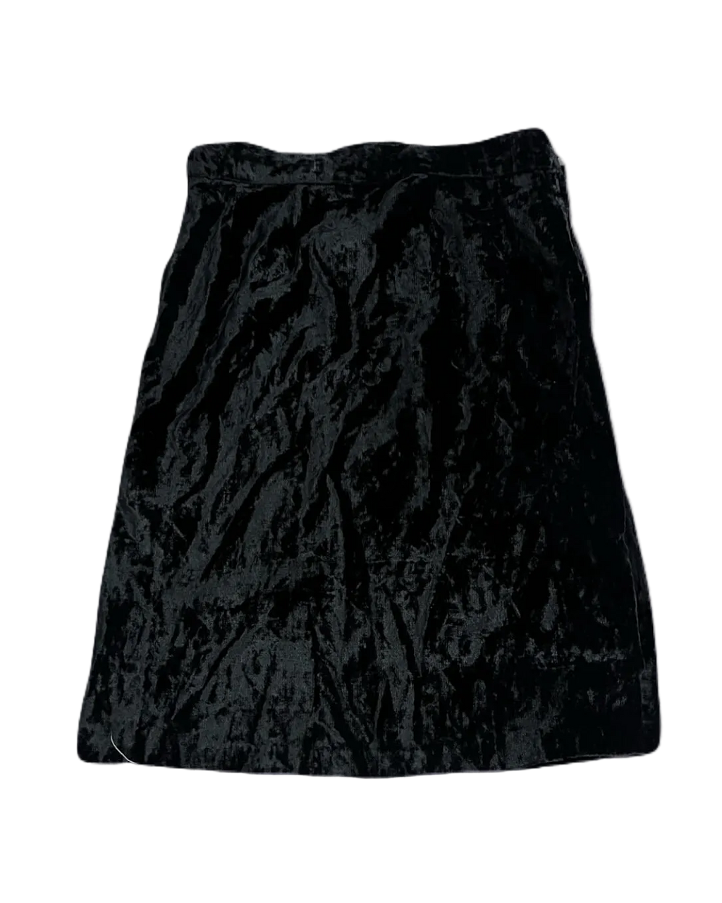 Black Mid Length Velvet Skirt