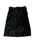 Black Mid Length Velvet Skirt