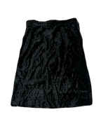 Black Mid Length Velvet Skirt