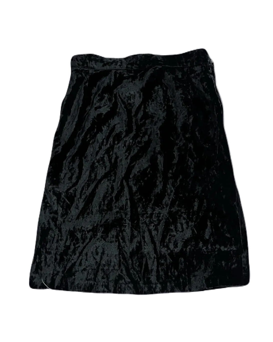 Black Mid Length Velvet Skirt