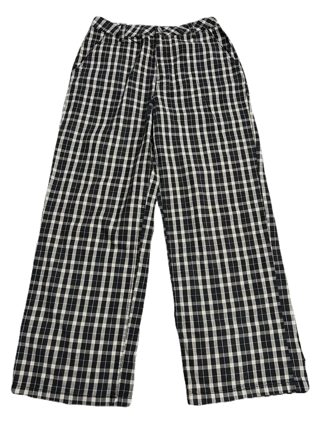 Checkered Baggy Black Pants (Waist 32)