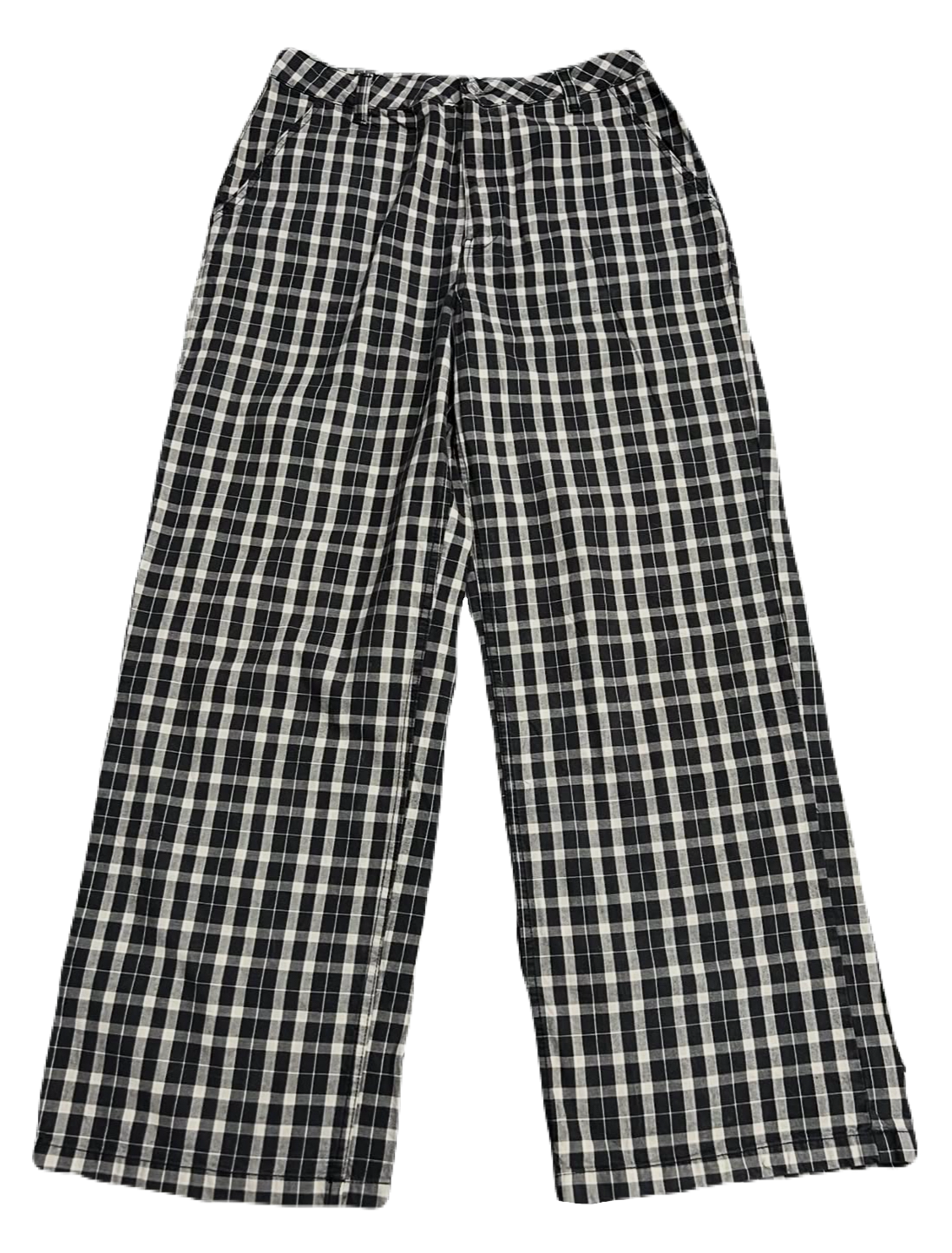 Checkered Baggy Black Pants (Waist 32)