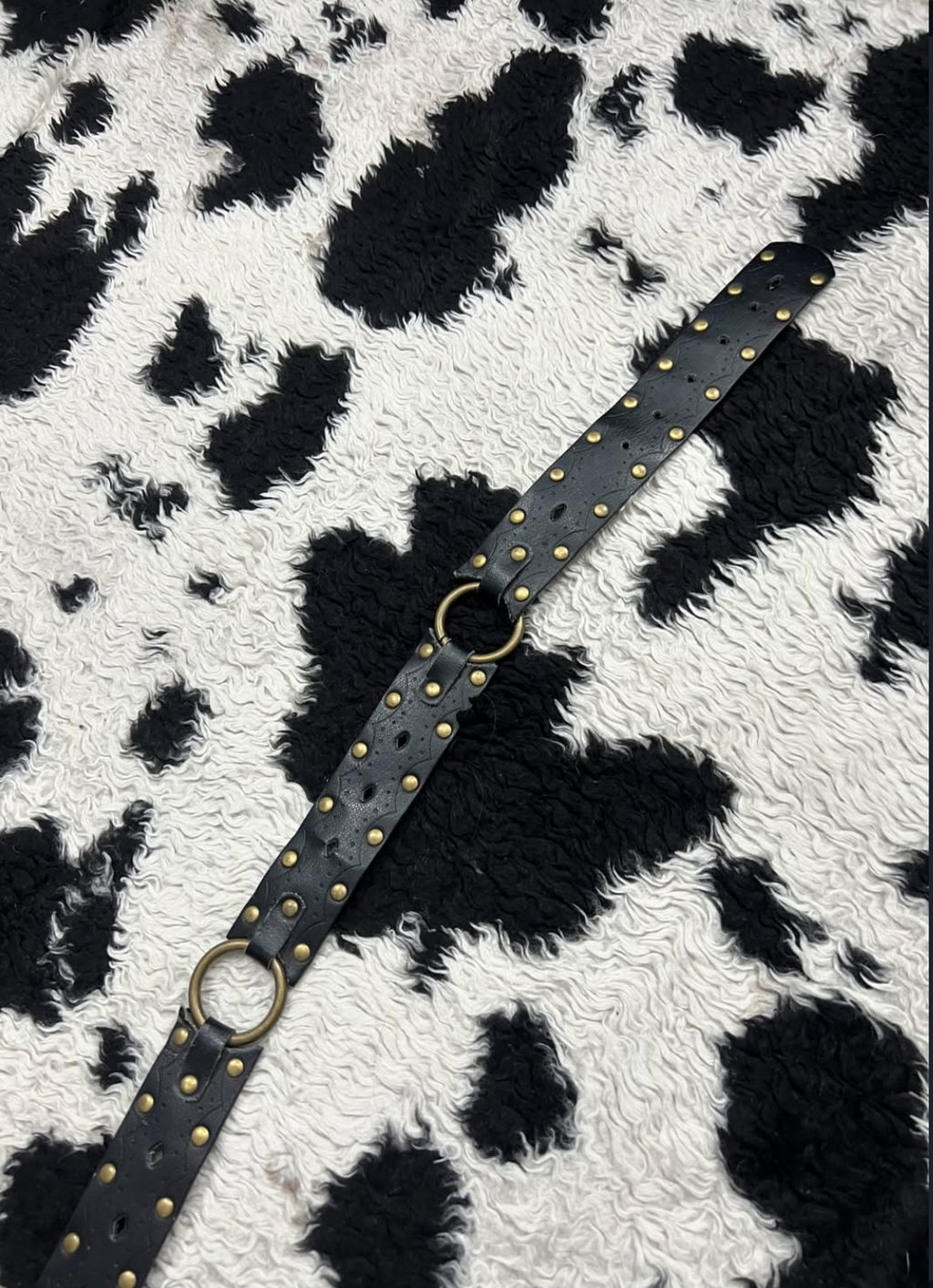 Vintage Buckle Interlinked Black Belt