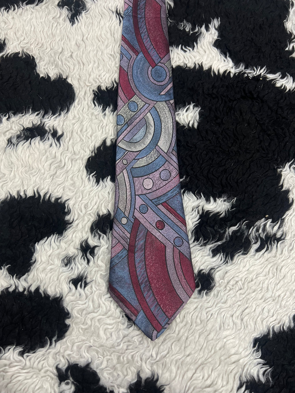 Greenwoods Fully Embroidered Abstract Geometric Tie