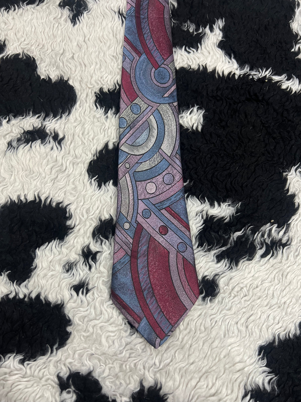 Greenwoods Fully Embroidered Abstract Geometric Tie