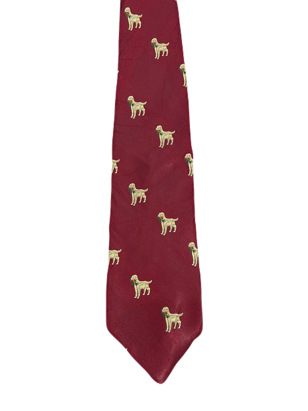 Golden Retriever with Bird in Mouth Tie