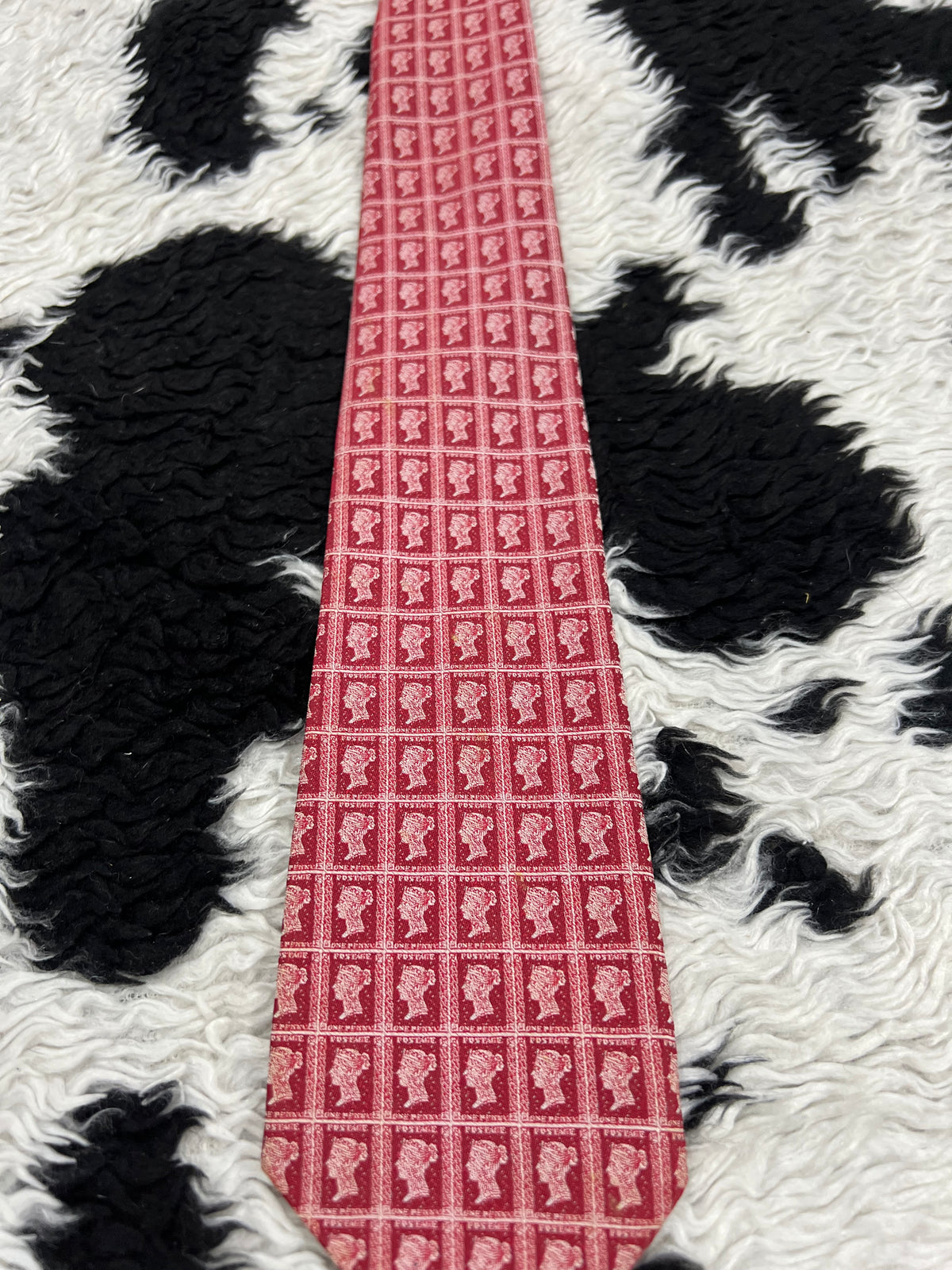 UK Stamp Embroidered Tie