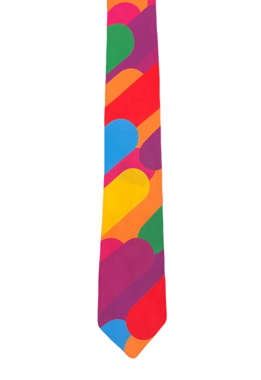Vibrant Rainbow Tie
