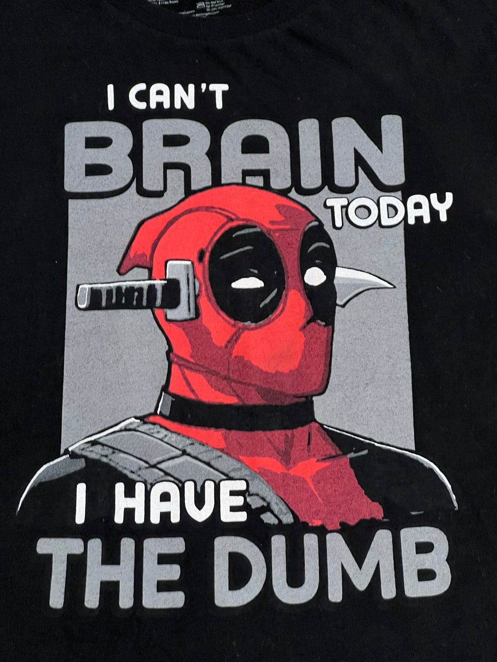 Deadpool "I Can't Brain Today" Tee (Medium)