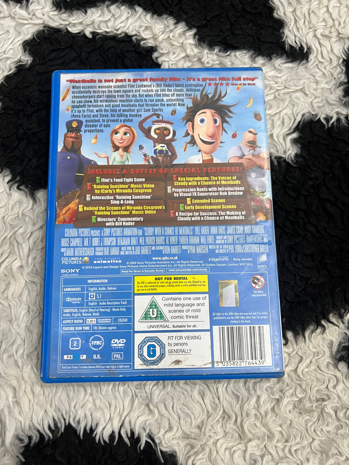 Cloudy with a Chance of Meatballs DVD