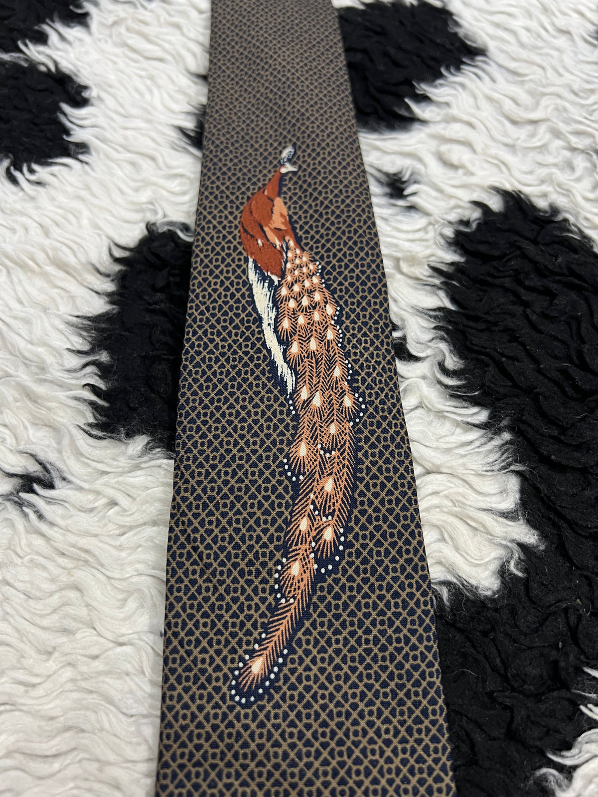 Peacock Narrow Graphic Tie