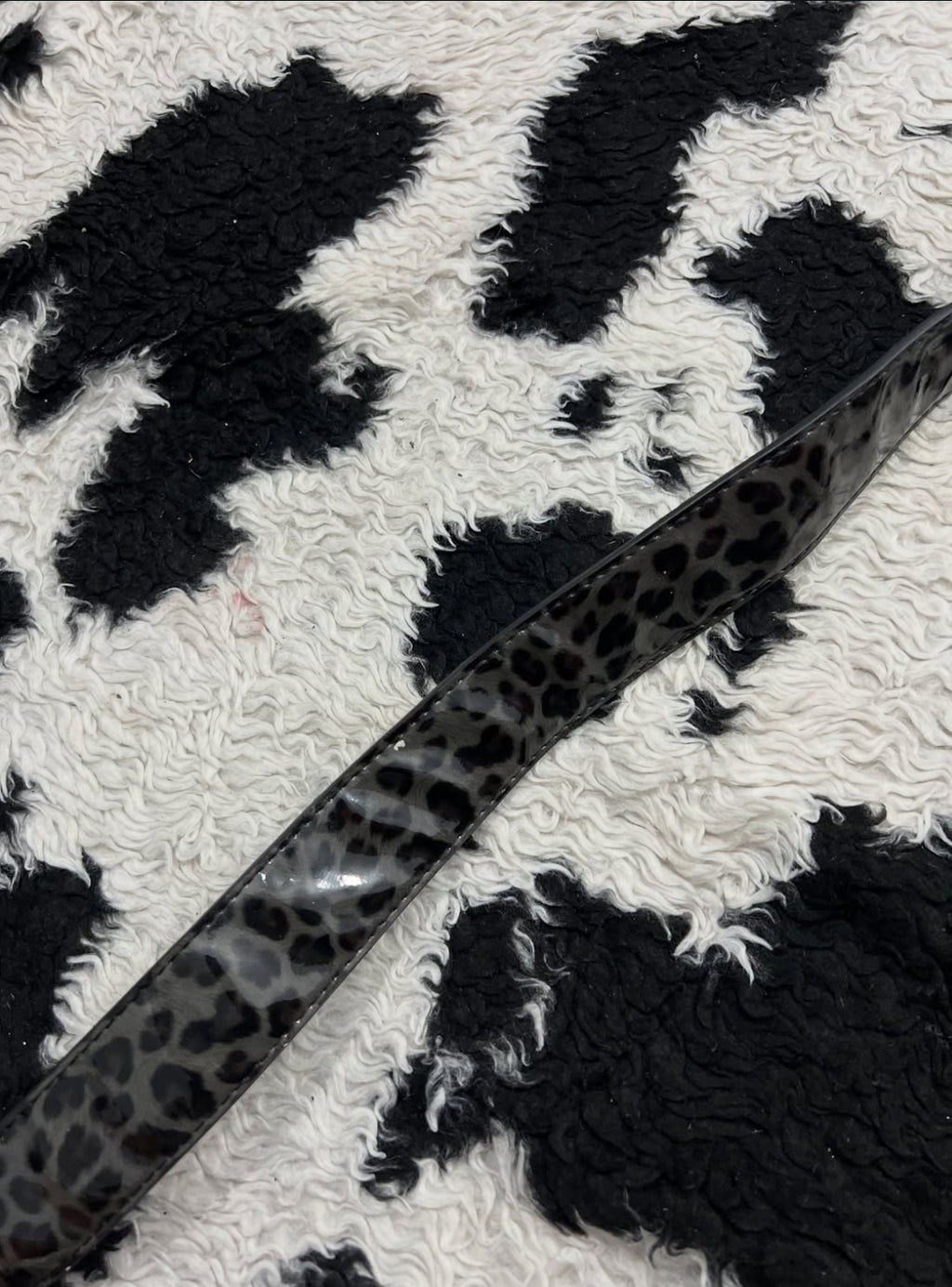 Grey Cheetah Print Belt