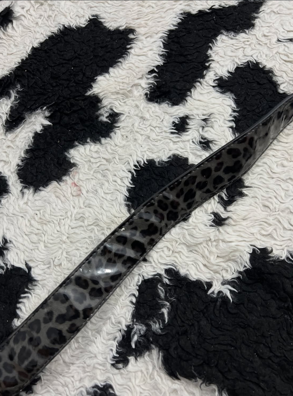Grey Cheetah Print Belt