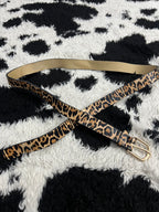 Narrow Cheetah Print Belt