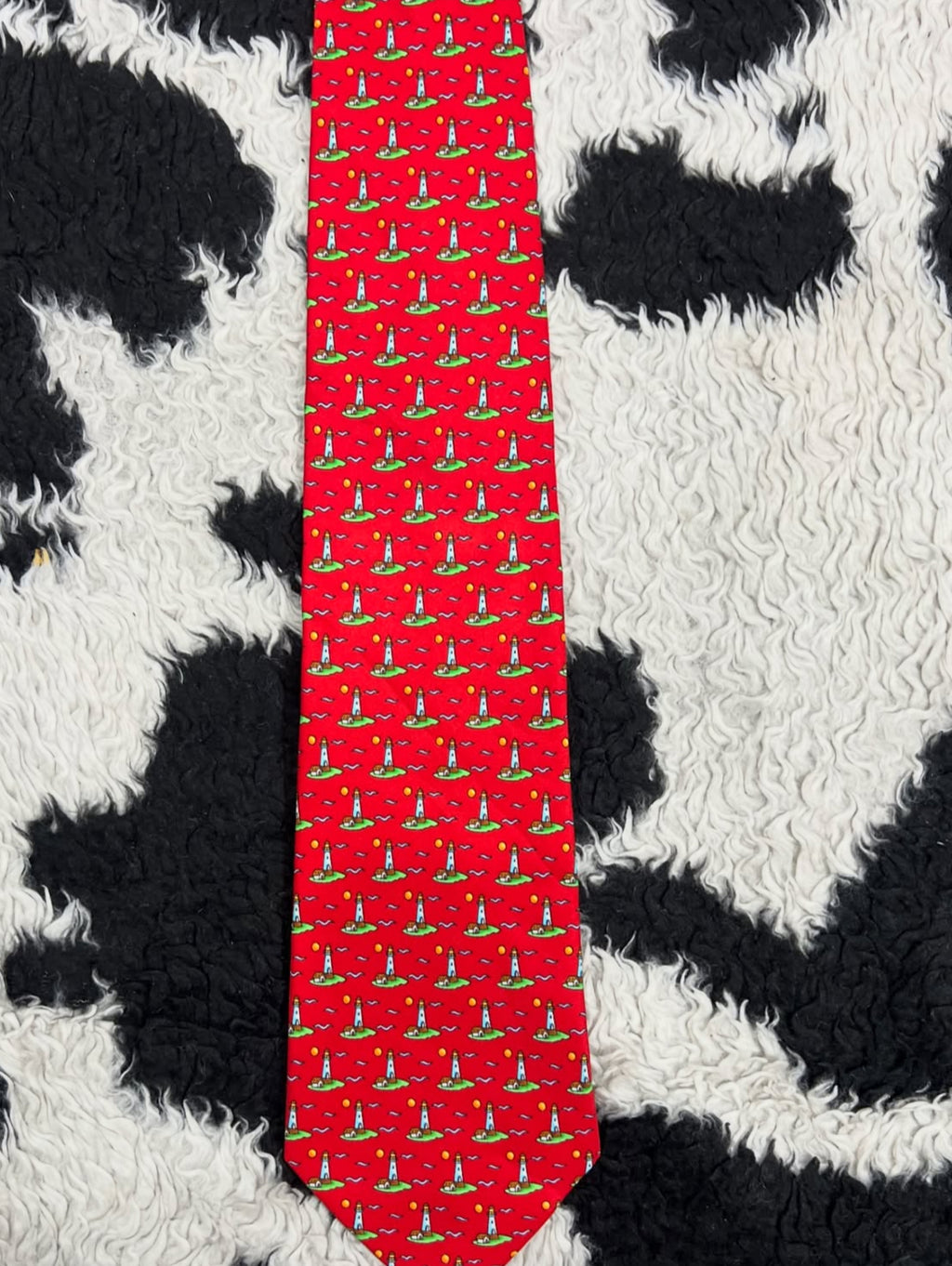 Red Lighthouse Tie