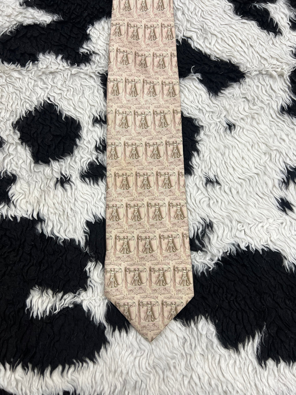 Leonardo Da Vinci Vitruvian Man Drawing Tie