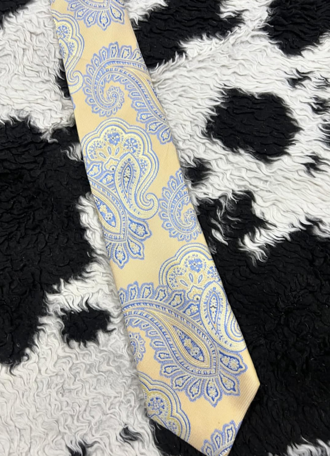 Tie Rack Blue & Yellow Paisley Tie