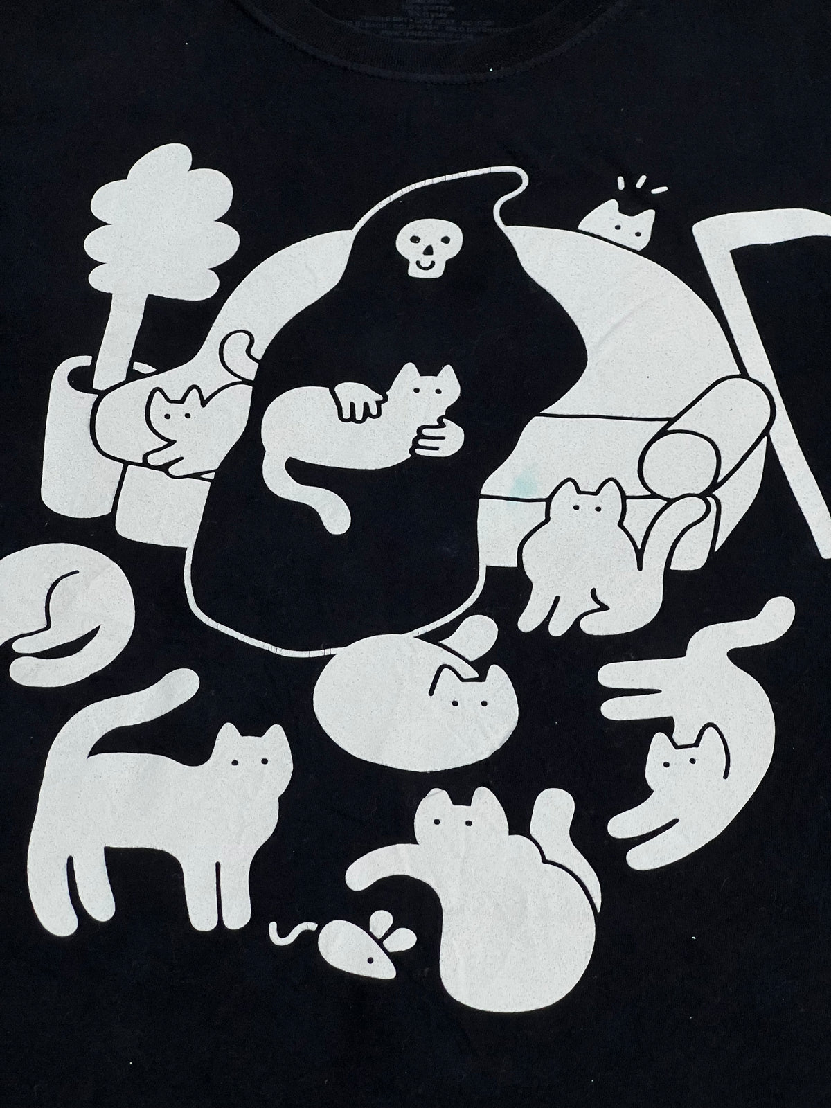 Grim Reaper with Cats Tee (Medium)
