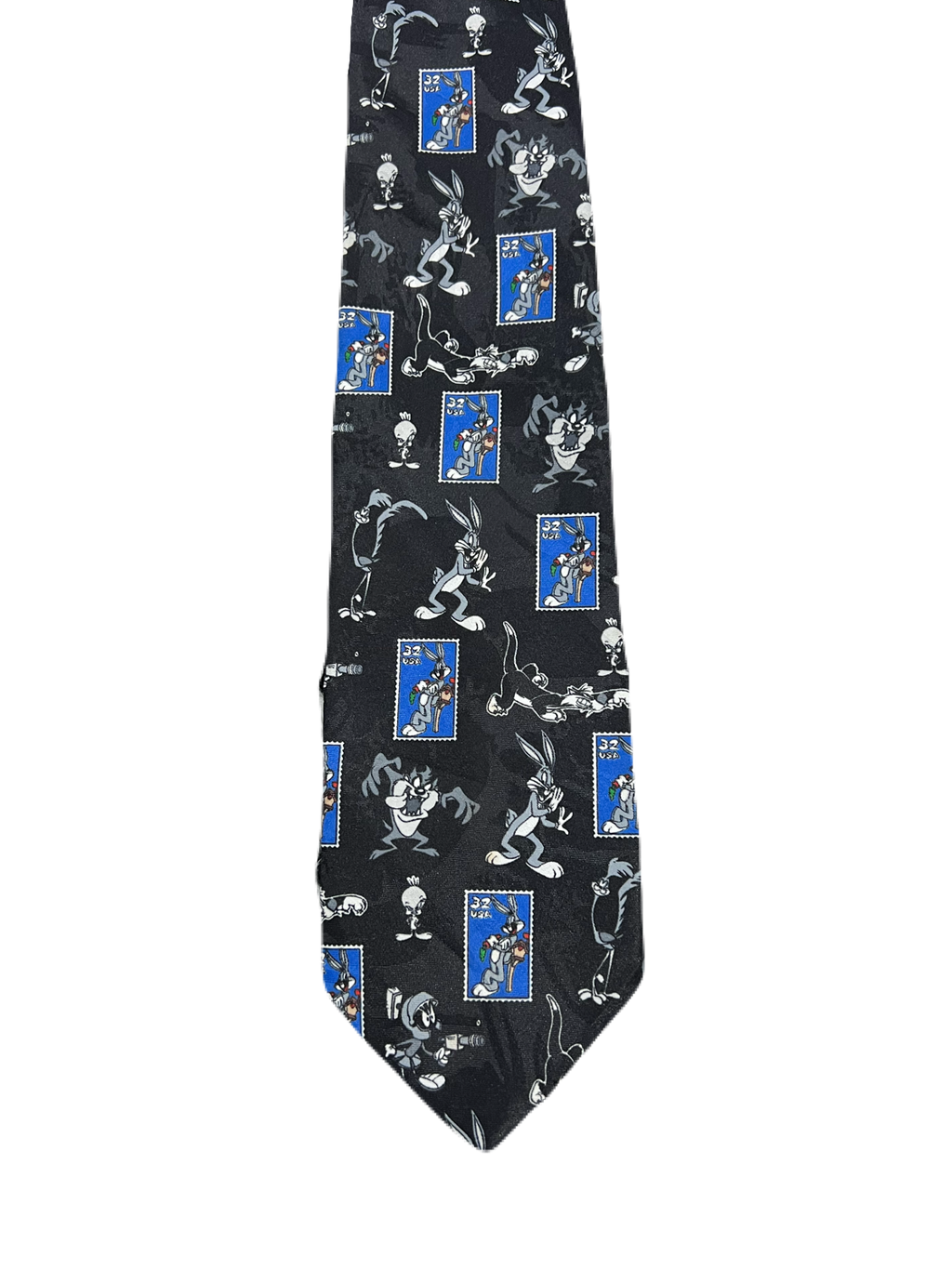Vintage 1997 Bugs Bunny Stamp Collection Tie