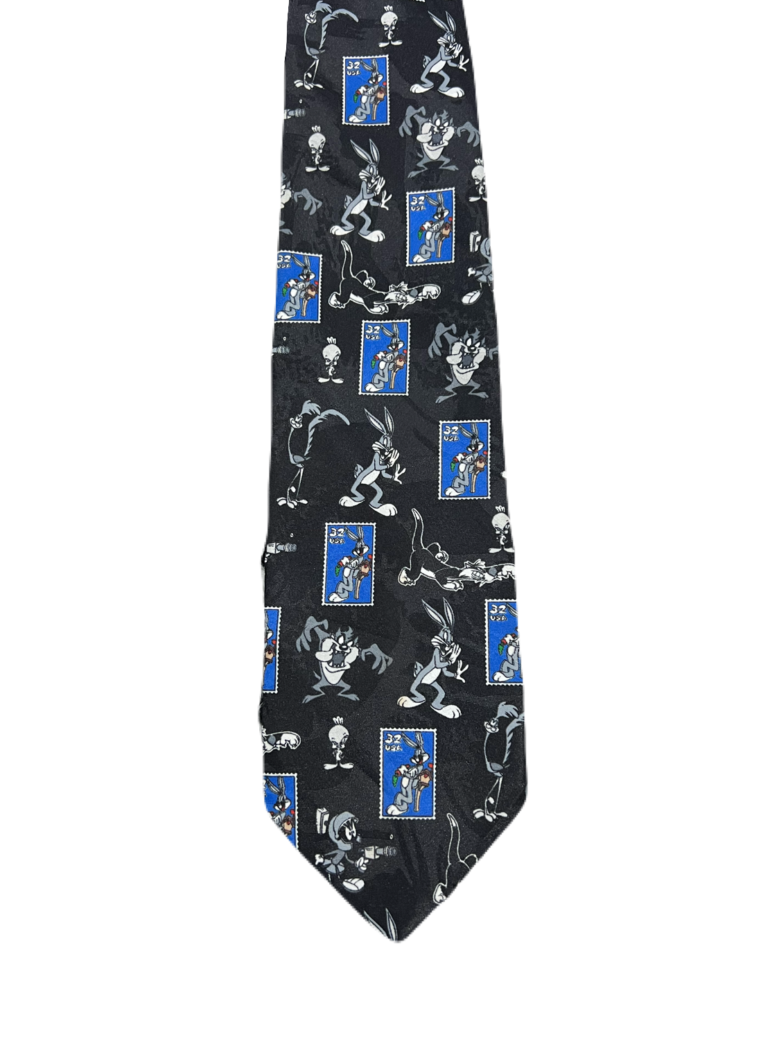 Vintage 1997 Bugs Bunny Stamp Collection Tie