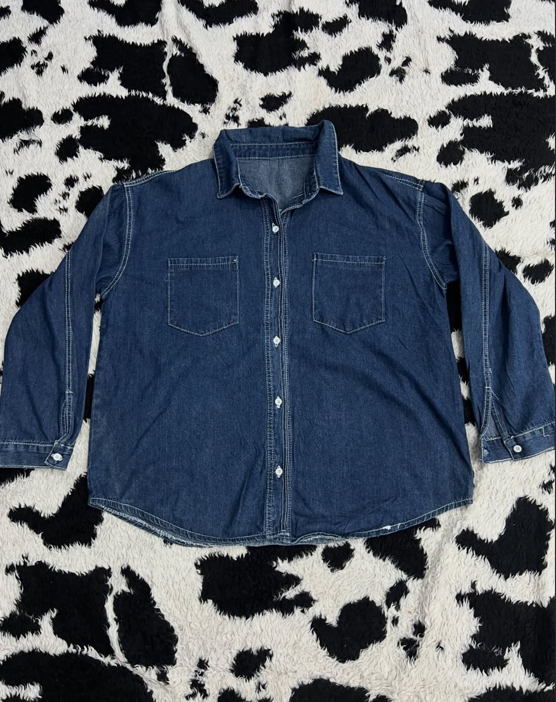 Dark Blue Denim Buttonup