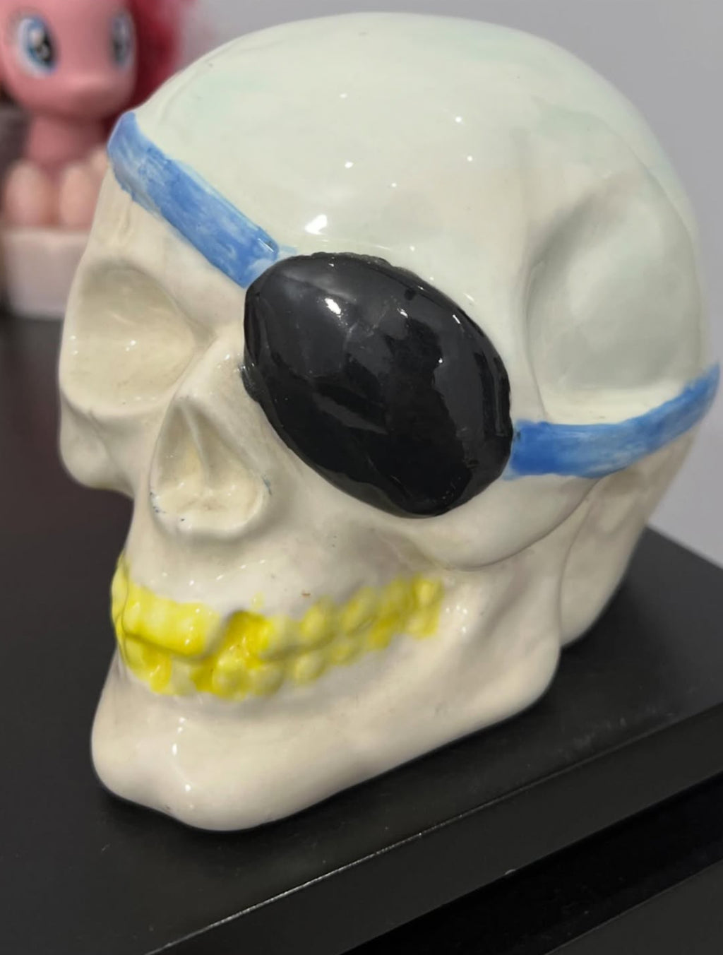Pirate Skull Ceramic Coin Collector